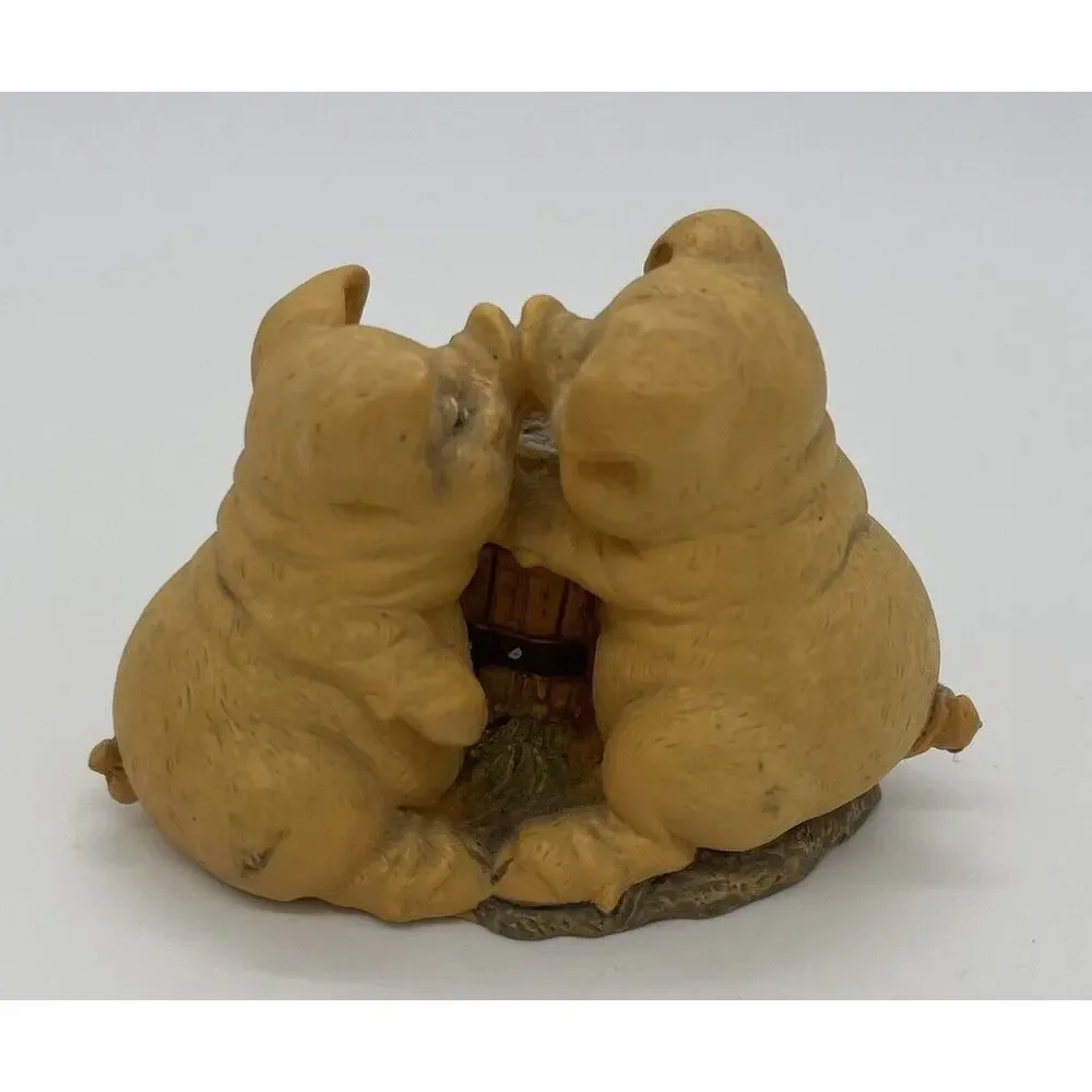 Pigs Over a Bucket by Russ Berrie 1987 Resin #14138 2